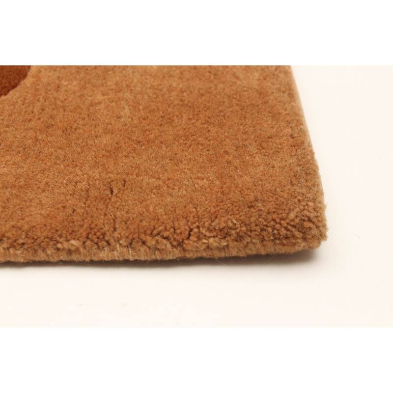 ECARPETGALLERY Hand-knotted Opulence Brown Wool Rug - 3'4 x 4'11