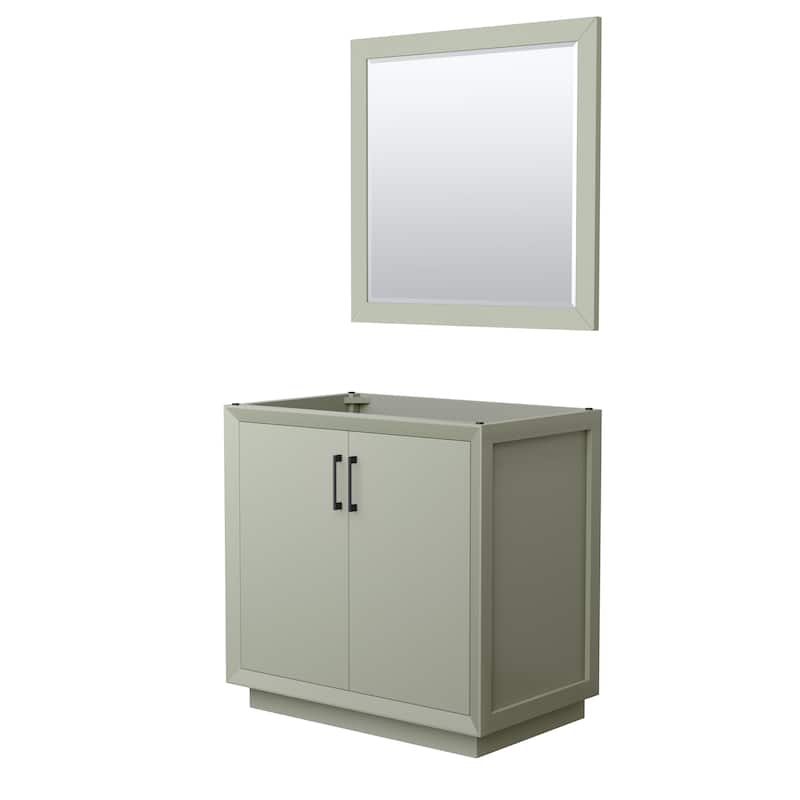 Strada 36-Inch Single Vanity Cabinet, 34-Inch Mirror