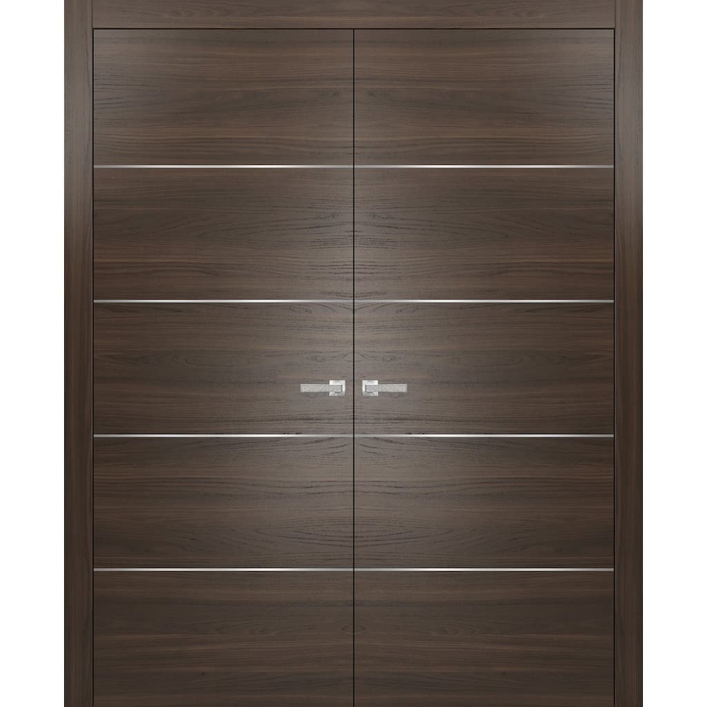 Brown Modern French Doors Moldings / Planum 0020 Chocolate Ash