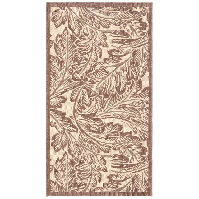 SAFAVIEH Courtyard Bettyjane Tropical Leaves Indoor/ Outdoor Area Rug