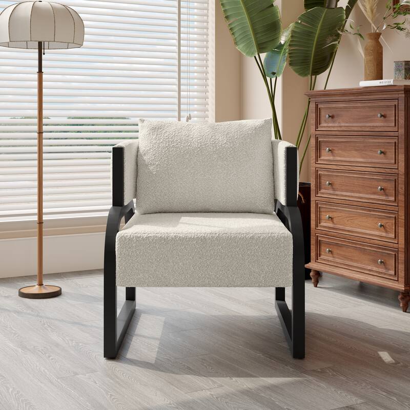 Corvus Danzig Teddy Fabric 1-Piece Accent Chair