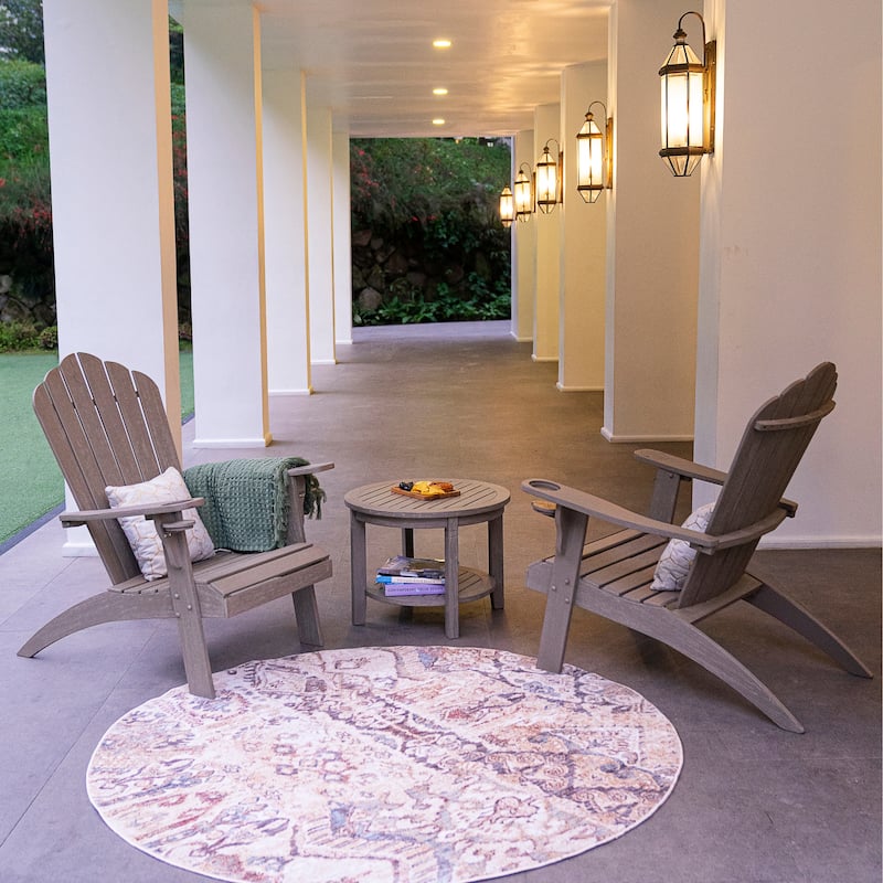 Cambridge Casual Sherwood Teak Outdoor Adirondack Chair with Cup Holder