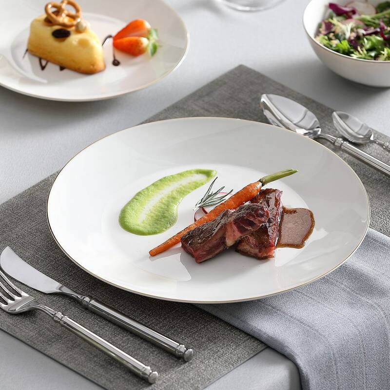 MALACASA 16-Piece New Bone China Dinnerware Set, Service for 4