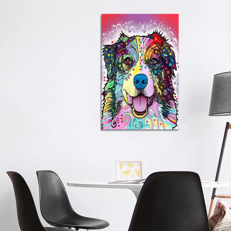 iCanvas "Australian Shepherd" by Dean Russo Canvas Print - 40x26x1.5