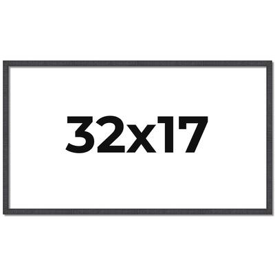 32x17 Frame Brown Picture Frame - Complete Modern Photo Frame Includes