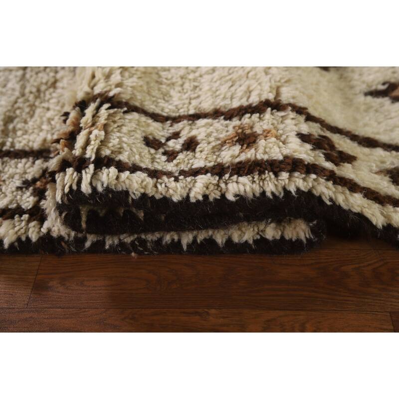 Vegetable Dye Kurdish Plush Runner Rug Handmade Wool Carpet - 3'0"x 10'0"