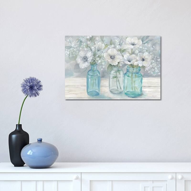 iCanvas "Vintage Jar Bouquet Landscape" by Cynthia Coulter Canvas Print - 12x18x1.5