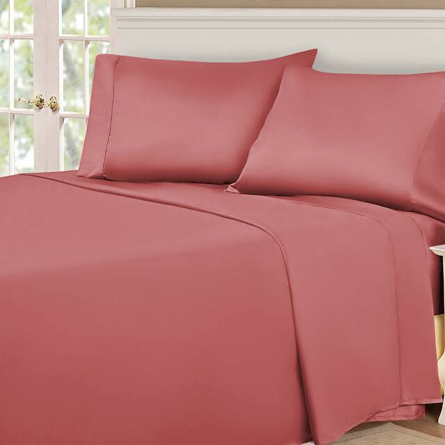Egyptian Cotton 530 Thread Count Bed Sheet Set by Superior - California King - Blush