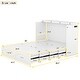 preview thumbnail 16 of 16, Queen Size Murphy Bed Wall Bed w/ Drawer & Sockets & USB Ports