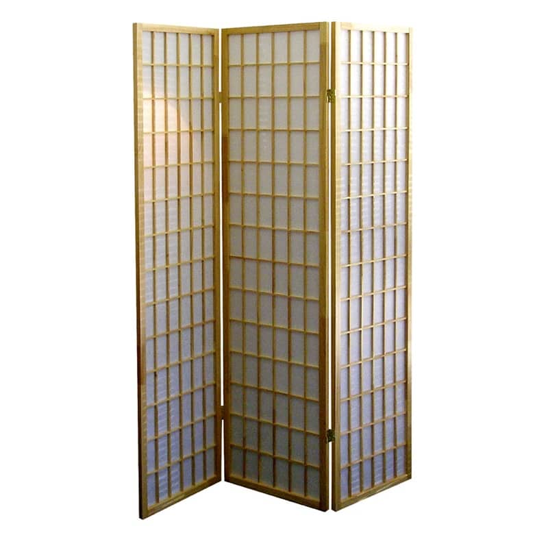 Multi Panel Natural Room Divider - 3 Panel - Off-White
