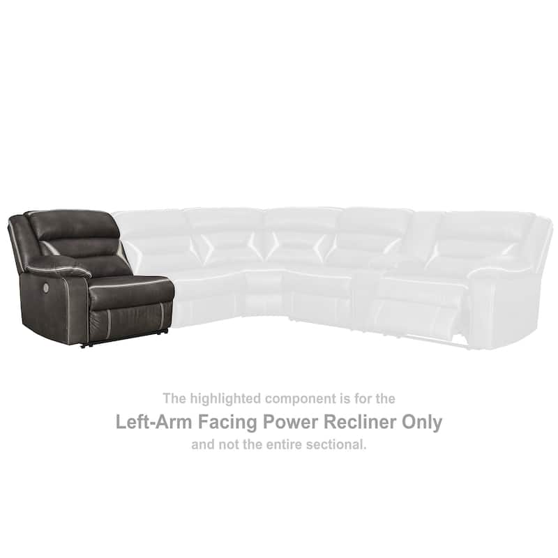 Signature Design by Ashley Kincord Brown 5-Piece Power Reclining Sectional - 109"W x 125"D x 41"H