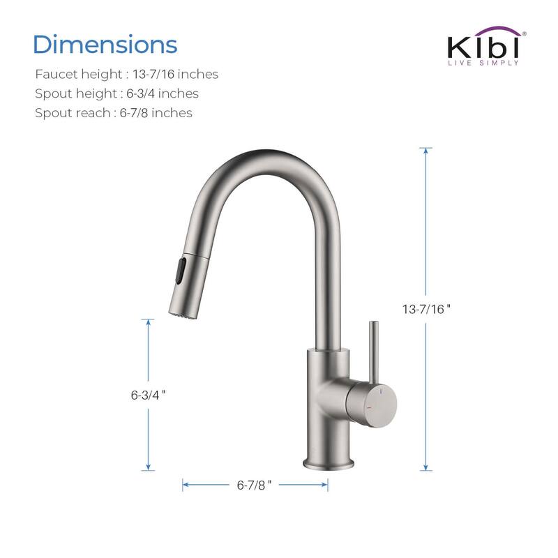 Single-Hole Pull-Down Kitchen Faucet with Sprayer and Magnetic Docking