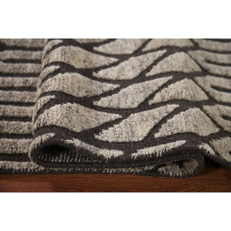 Trellis Moroccan Indian Area Rug Living Room Handmade Wool Carpet - 5'0"x 7'9"