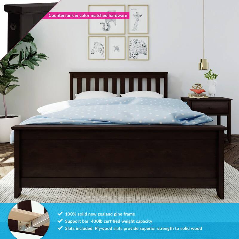 Max and Lily Full Size Platform Bed