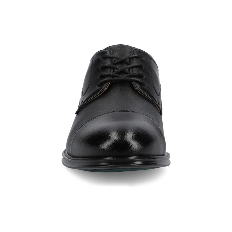 Vance Mens Alec Medium and Wide Width Cap-toe Oxford Dress Shoe - Wide - Black - 10