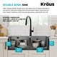 preview thumbnail 22 of 42, KRAUS Forteza Granite 33 inch 60/40 Undermount Drop-in Kitchen Sink