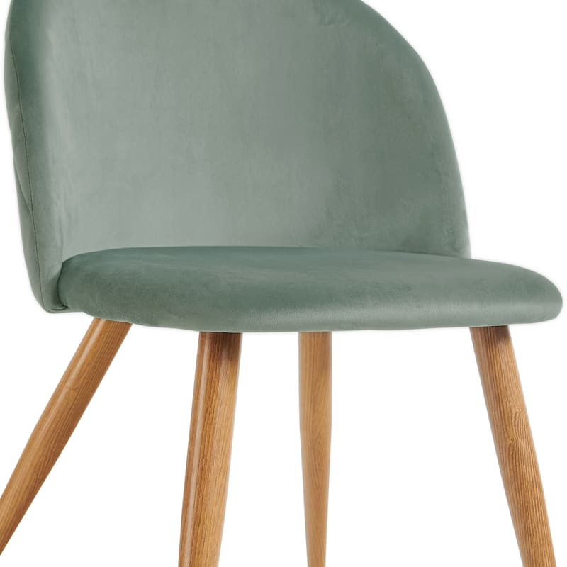 HomyLin Modern Upholstered Fabric Dining Chair Mid Back Armless