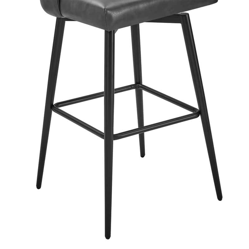 Charlotte Counter Height Swivel Barstool with Metal Legs Set