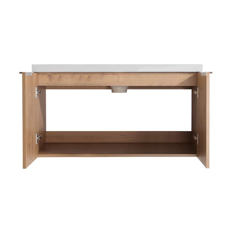 BNK 24"/30"/36" Single Sink Bathroom Vanity with Soft Close Door, Modern Floating Vanity