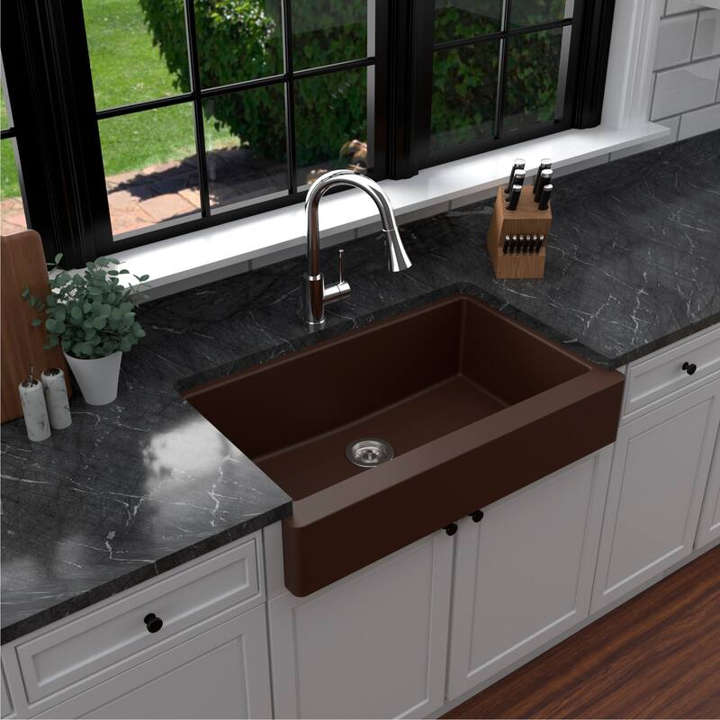 Karran Retrofit Apron Quartz Single Bowl Kitchen Sink