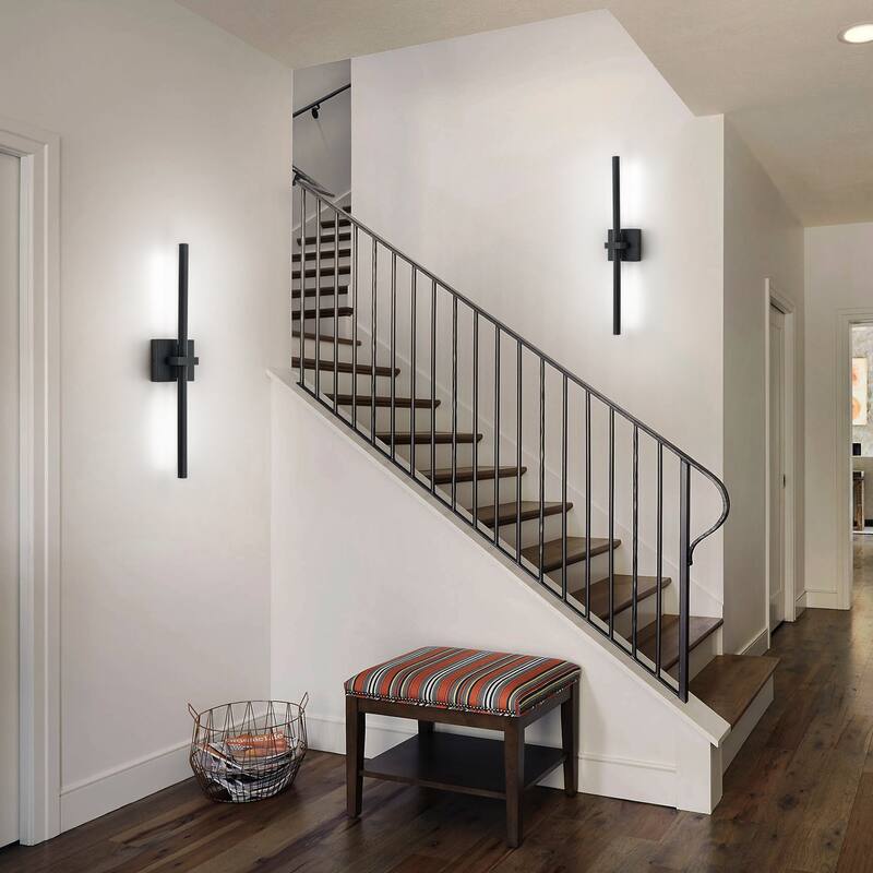 Matte Black/Gold Finish Integrated LED Wall Sconce Vanity Light Bar