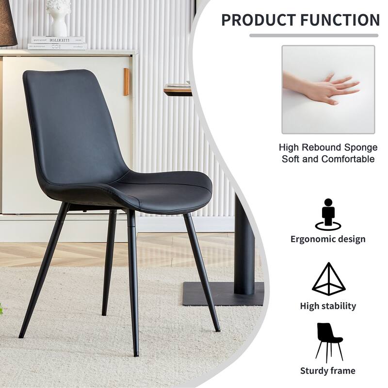 Dining Chair,Curved Widened Cushion Design for Comfort