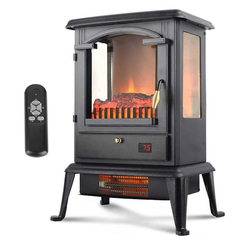VOLTORB Freestanding Portable Electric Fireplace Heater Stove w/Remote Control - 14.33