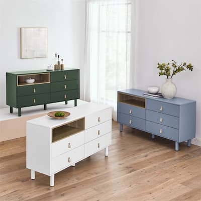 Multifunctional 5 Drawers Wooden Storage Cabinet for Home Office