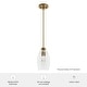 preview thumbnail 7 of 5, Hunter Rossmoor Luxe Gold 1 Light Pendant w/ Clear Glass - Kitchen, Dining Room, Foyer - Formal, Modern - Designer!