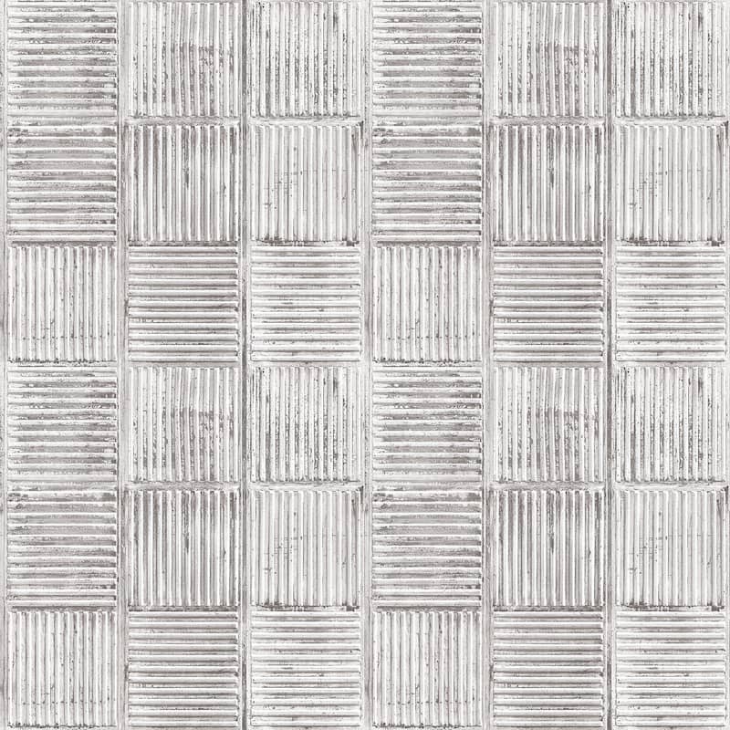 Galerie Wallcoverings Grunge Geometric Steel Plates Effect Non-woven Matte Wallpaper Roll