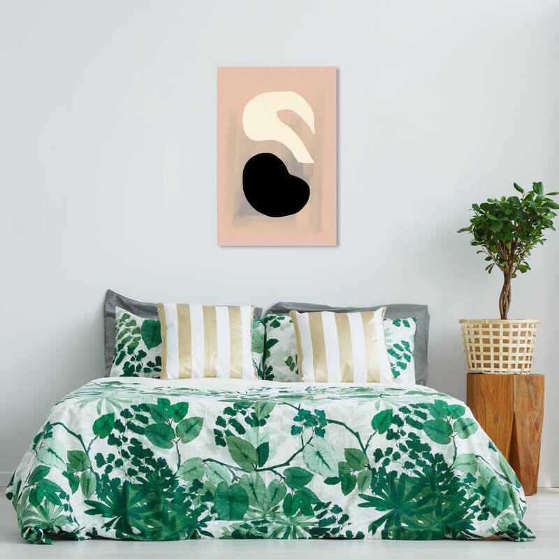 Wynwood Studio Canvas Abstract Dove and Love Pink and Light Pink Modern & Contemporary Wall Art Canvas Print