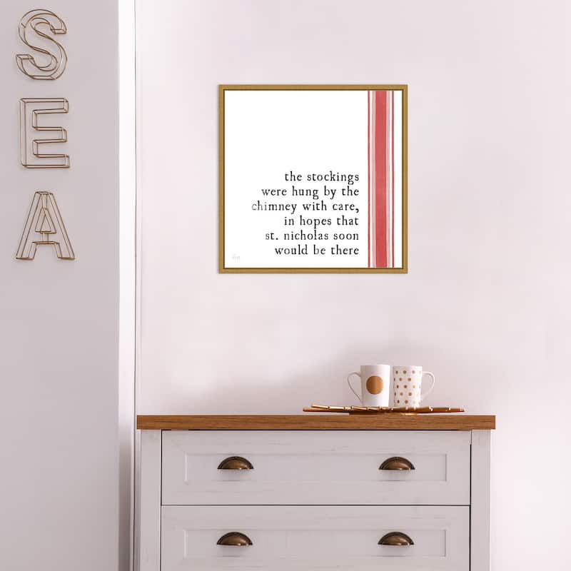 Simple Christmas II by Laura Marshall Framed Canvas Art