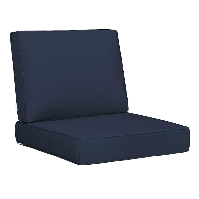 Sunbrella Patio Outdoor Seat Cushion - Polyester - Dark Blue-Polyester
