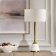 preview thumbnail 3 of 6, Uttermost Avola White Marble Table Lamp - 32" H X 16" W X 16" D