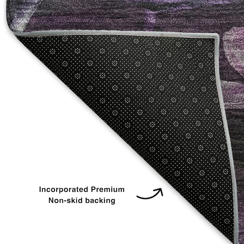 Premium Washable Super Soft Contemporary Floral Mayfield Rug