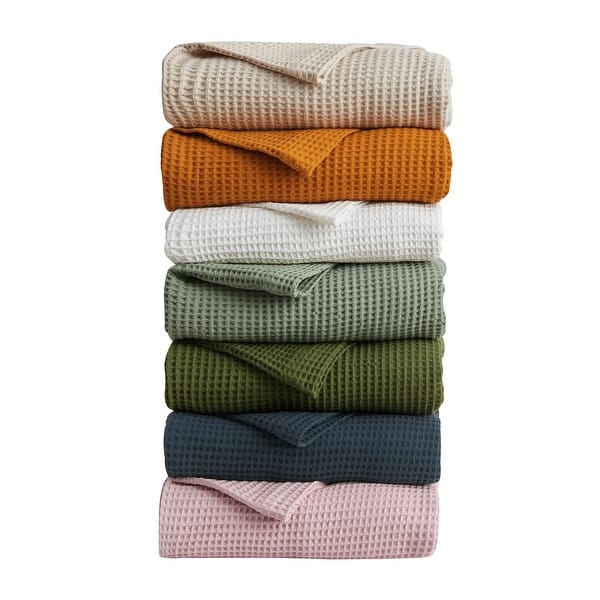 Patina Vie Maison 100 Cotton AllSeason Waffle Weave Knit Throw Blanket Bed Bath & Beyond