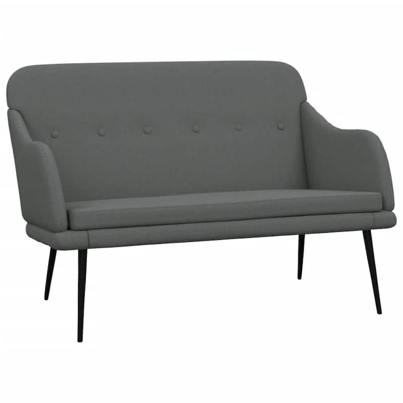 vidaXL Bench Dark Gray 43.3"x29.9"x31.5" Fabric - 43.3" x 29.9" x 31.5"
