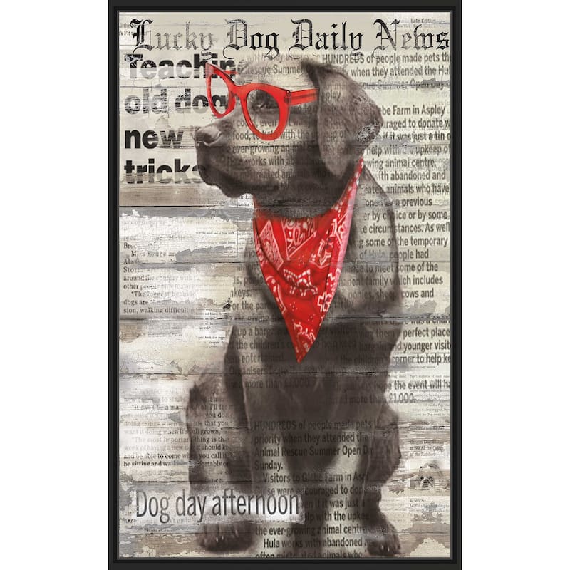 "Lucky Dog" by Carol Robinson Print on Floating Canvas