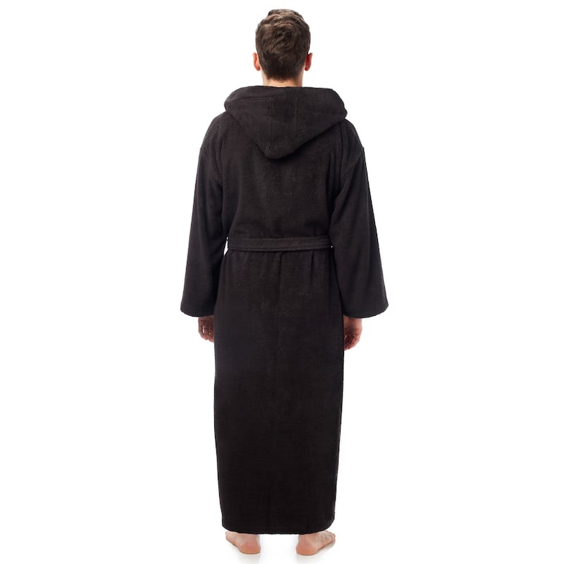 Men's Long Turkish Cotton Hooded Bathrobe
