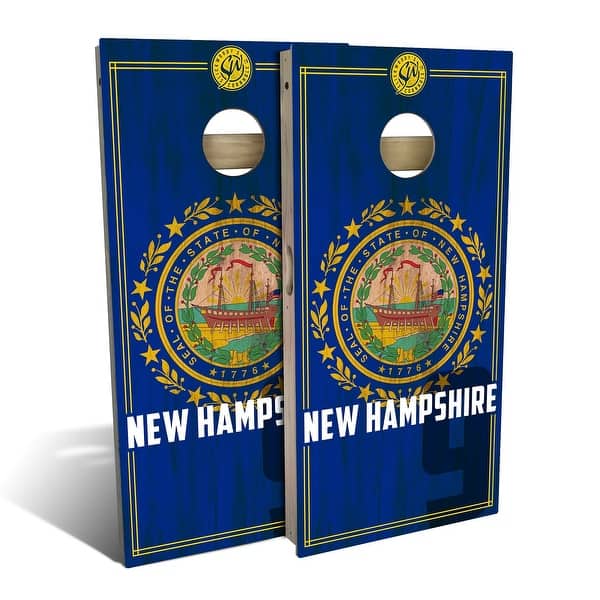 slide 2 of 9, New Hampshire State Flag 2.0 Outdoor Cornhole Board Set