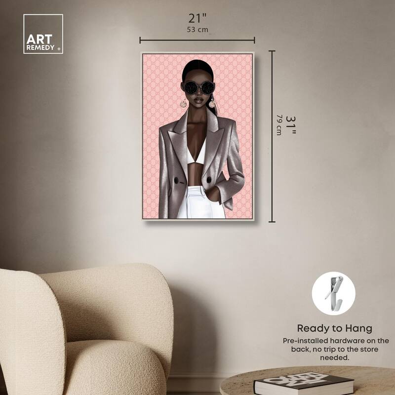 Cool Luxury Woman Canvas by Art Remedy