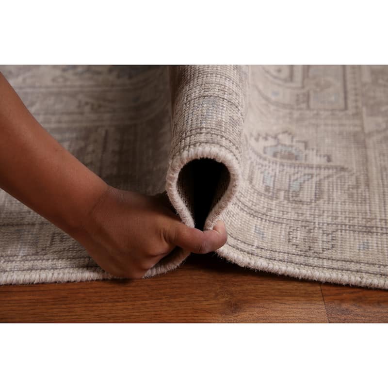 Distressed Tabriz Persian Vintage Rug Handmade Oriental Wool Carpet - 6'3" x 9'6"