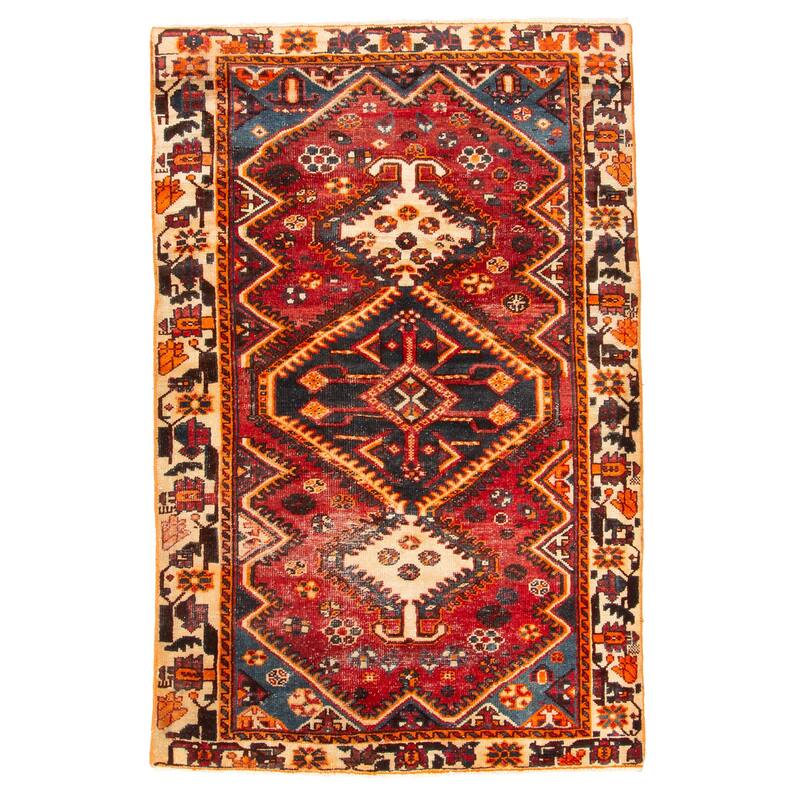 ECARPETGALLERY Hand-knotted Konya Anatolian Red Wool Rug - 4'2 x 6'6
