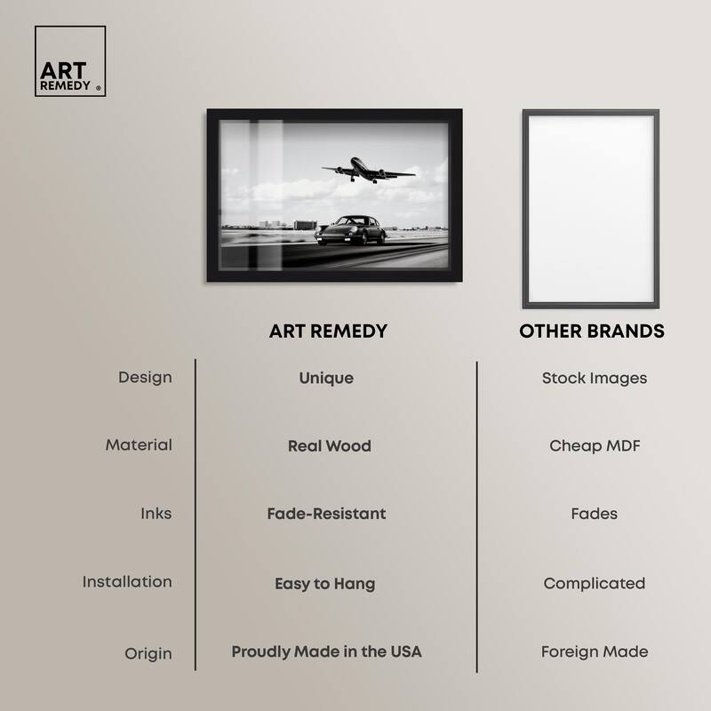 Sports Car Takeoff Shadowbox by Art Remedy