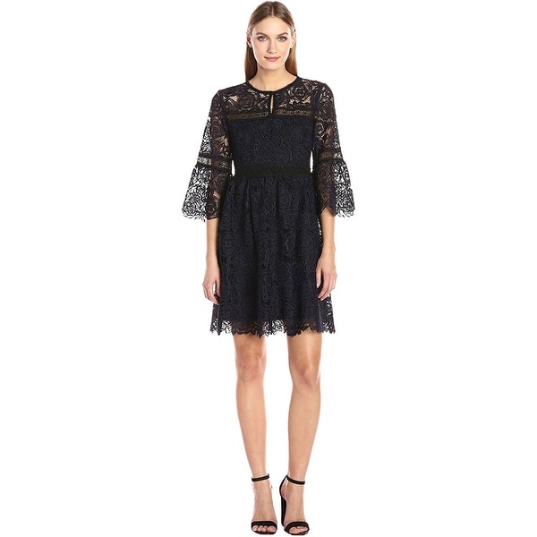 Nanette Lepore Womens Chiaroscuro Bodycon A-line Dress,, Black, 2 - Bed Bath & Beyond