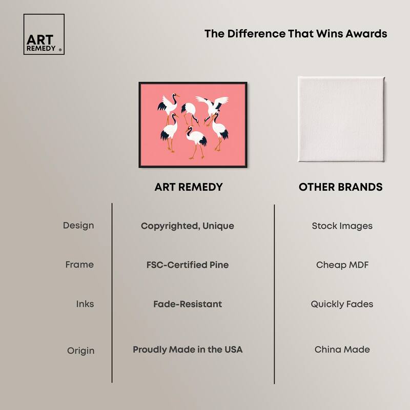 Crane Chorus Canvas by Art Remedy