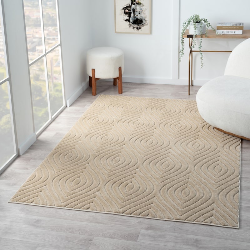 Sevita Modern Trellis Indoor/Outdoor Area Rug