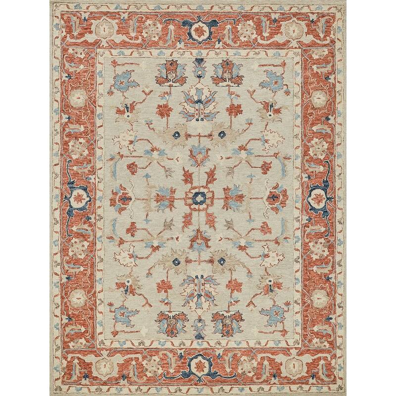 Exquisite Rugs Richmond Serapi Handmade Hand-tufted New Zealand Wool on Canvas Beige/Rust Area Rug
