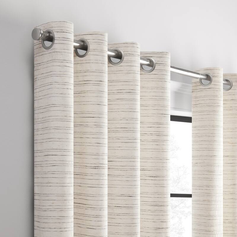 Eclipse Branson Magnitech 100% Blackout Curtain, Grommet Window Curtain Panel, Seamless Magnetic Closure (1 Panel)
