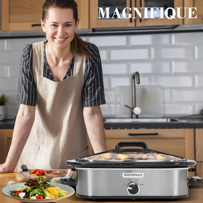 Magnifique 4-Quart Slow Cooker with Casserole Manual Warm Setting
